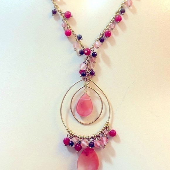 Women’s pretty boho beads and stone necklace in excellent condition. - Picture 3 of 6